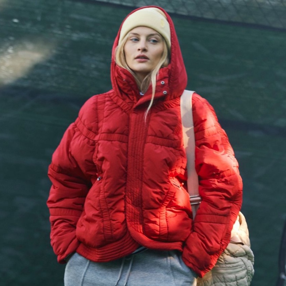 Free People Shirr Enough Backpack Puffer